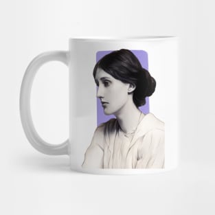 English Novelist Virginia Woolf illustration Mug